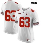 Men's NCAA Ohio State Buckeyes Kevin Woidke #63 College Stitched No Name Authentic Nike White Football Jersey VQ20J55BL